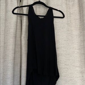 Black leather tank top